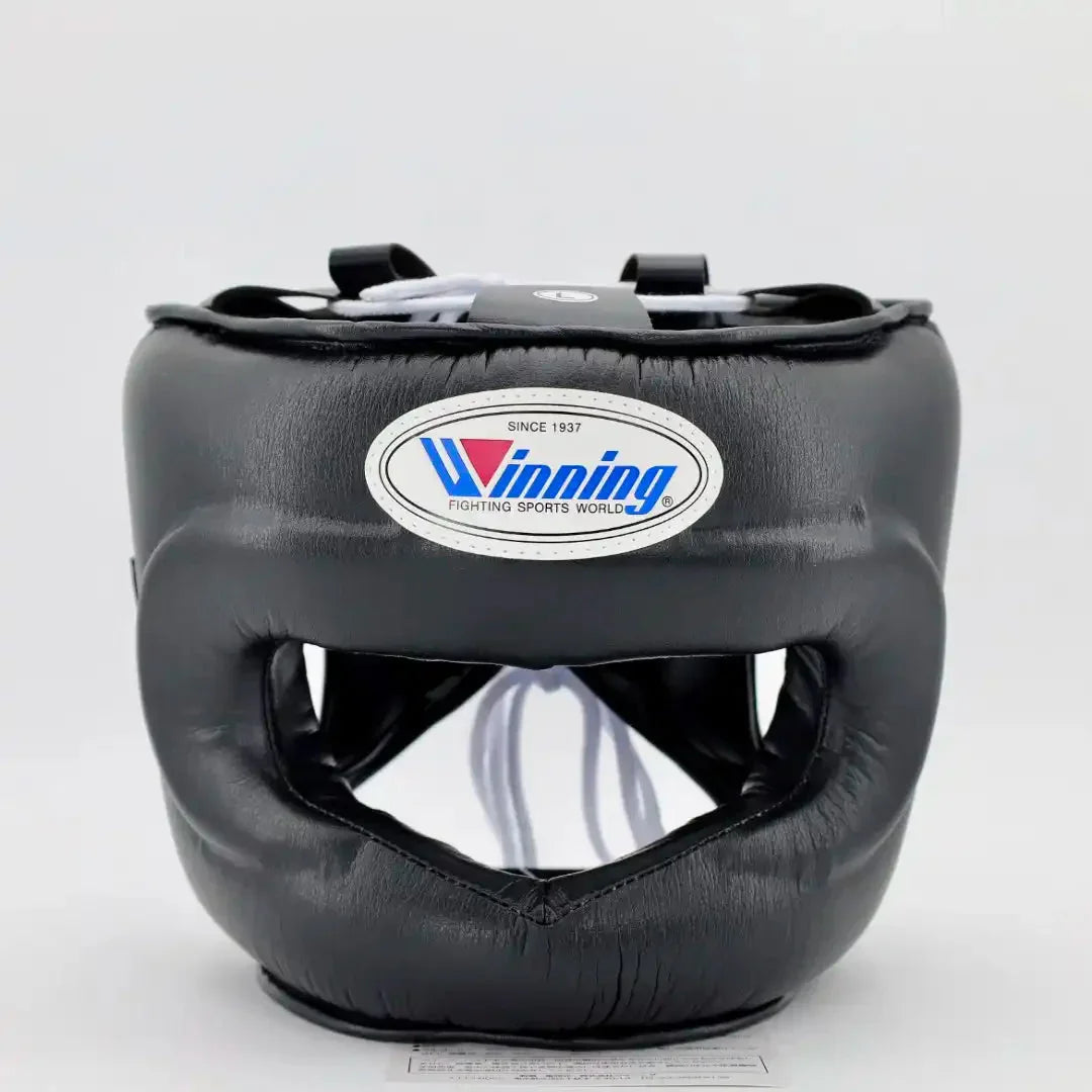 Winning Black Professional Full Face Headgear Front View